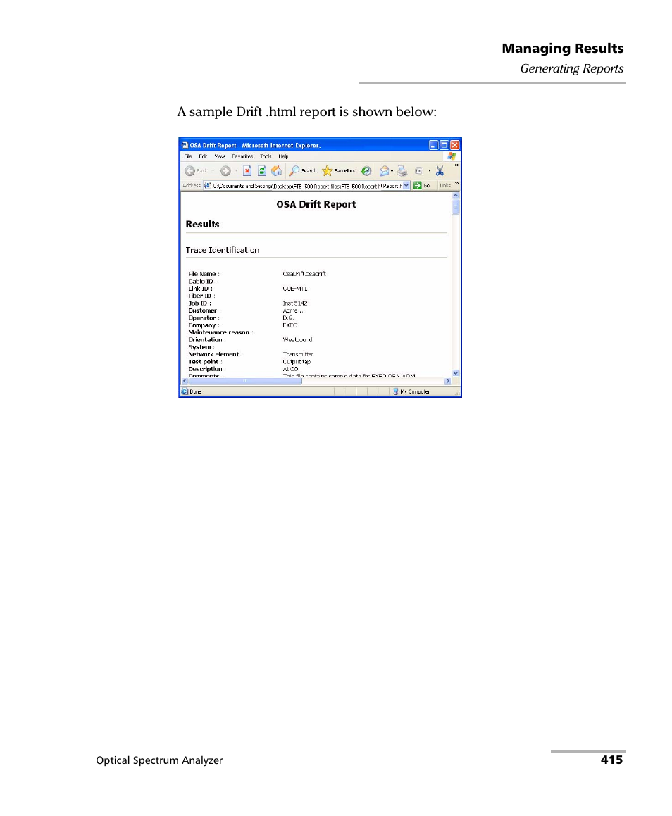 EXFO FTB -5240S/5240BP Optical Spectrum Analyzer for FTB 500 (NS-1434) User Manual | Page 423 / 537