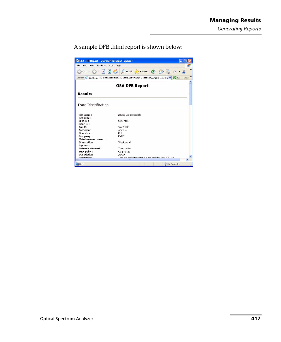 EXFO FTB -5240S/5240BP Optical Spectrum Analyzer for FTB 500 (NS-1434) User Manual | Page 425 / 537