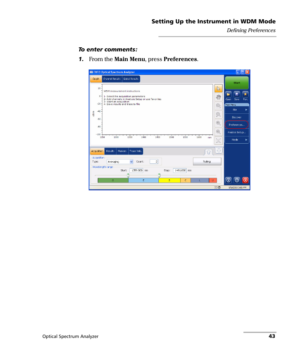 EXFO FTB -5240S/5240BP Optical Spectrum Analyzer for FTB 500 (NS-1434) User Manual | Page 51 / 537