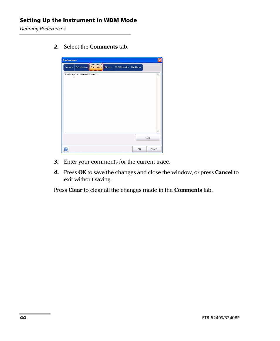 EXFO FTB -5240S/5240BP Optical Spectrum Analyzer for FTB 500 (NS-1434) User Manual | Page 52 / 537