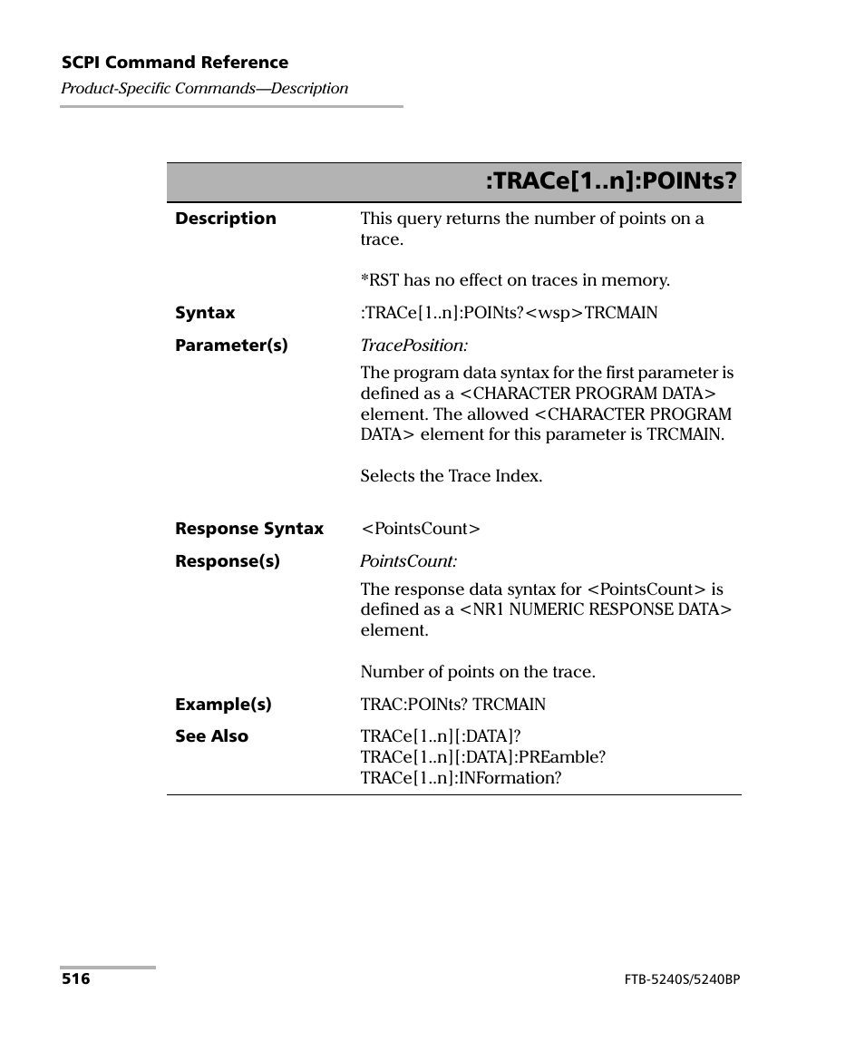 Trace[1..n]:points | EXFO FTB -5240S/5240BP Optical Spectrum Analyzer for FTB 500 (NS-1434) User Manual | Page 524 / 537