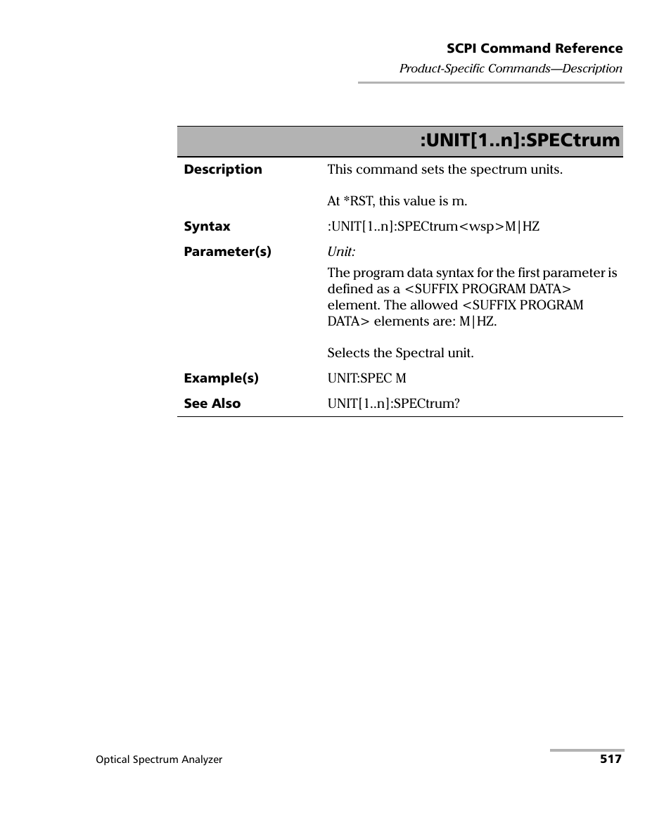 Unit[1..n]:spectrum | EXFO FTB -5240S/5240BP Optical Spectrum Analyzer for FTB 500 (NS-1434) User Manual | Page 525 / 537
