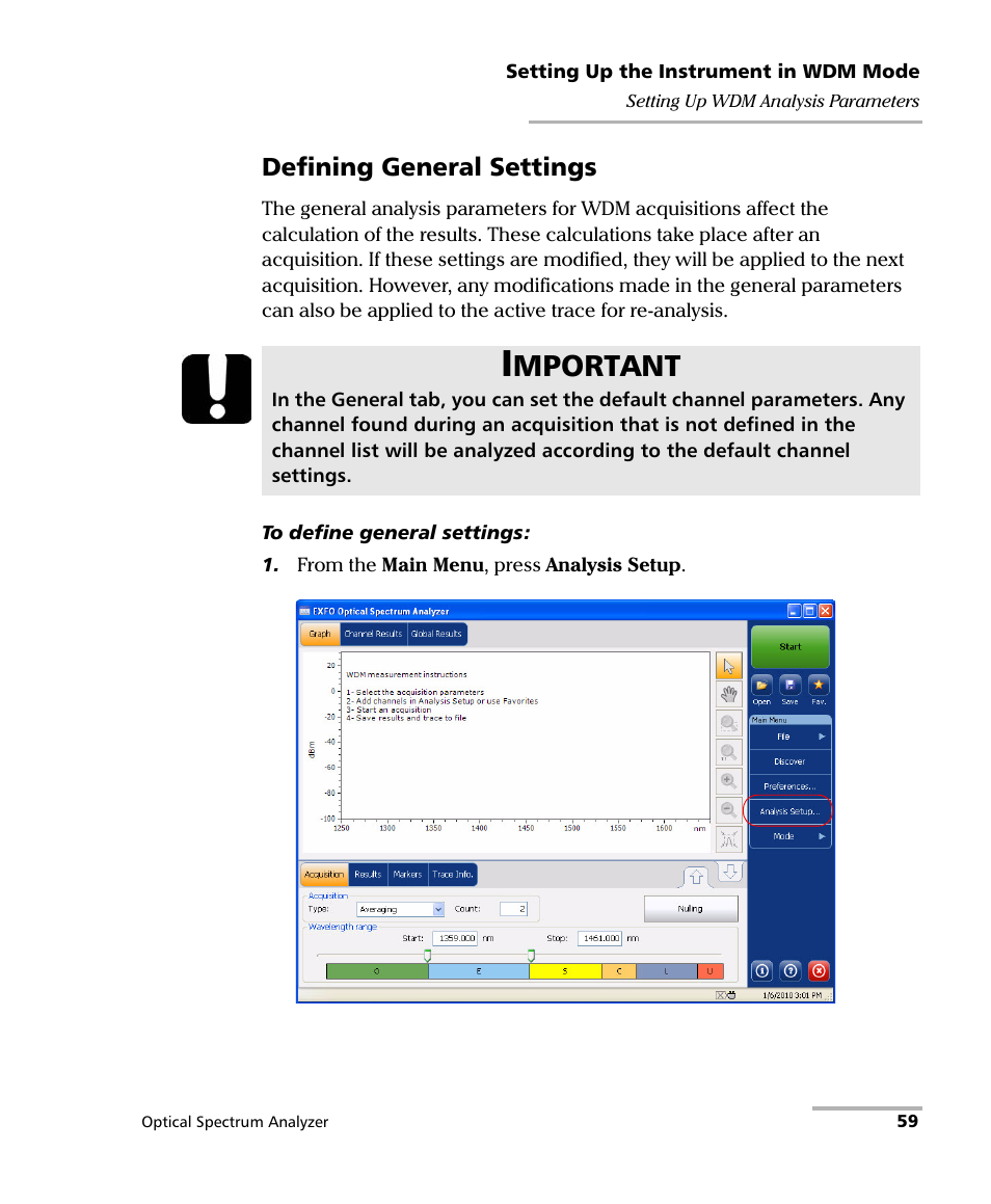 Mportant | EXFO FTB -5240S/5240BP Optical Spectrum Analyzer for FTB 500 (NS-1434) User Manual | Page 67 / 537