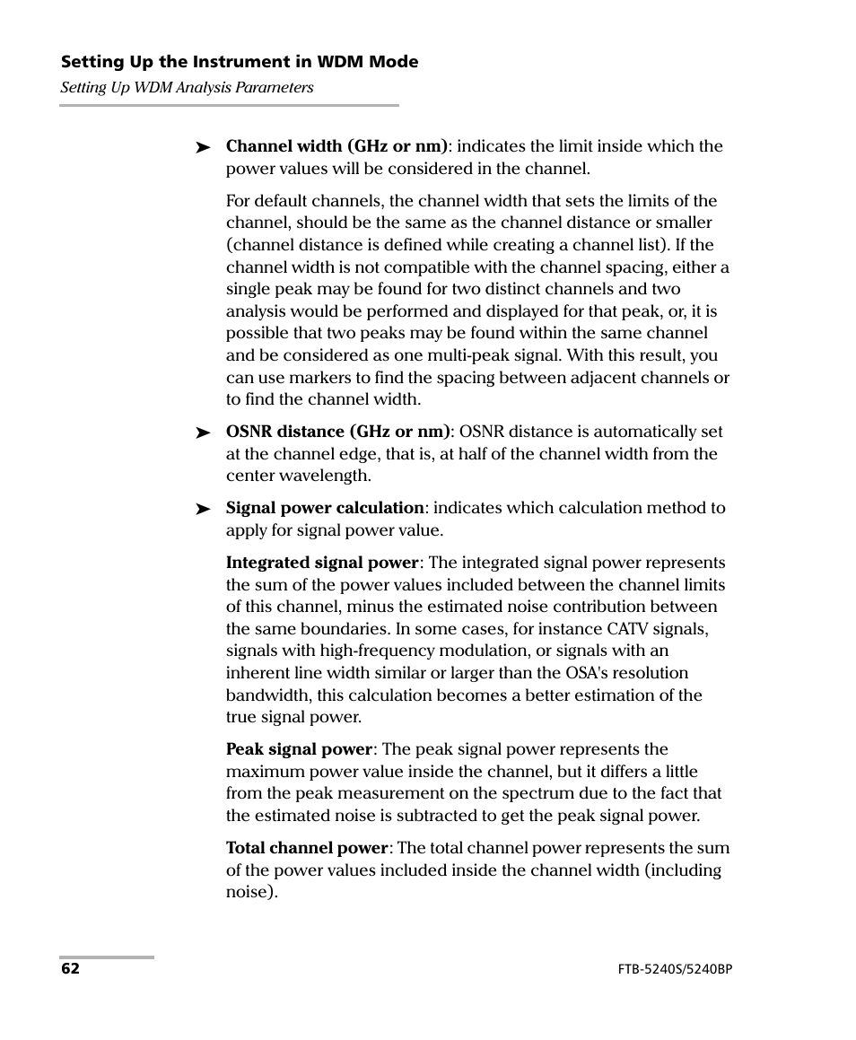 EXFO FTB -5240S/5240BP Optical Spectrum Analyzer for FTB 500 (NS-1434) User Manual | Page 70 / 537