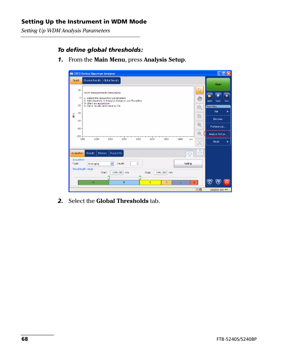 EXFO FTB -5240S/5240BP Optical Spectrum Analyzer for FTB 500 (NS-1434) User Manual | Page 76 / 537