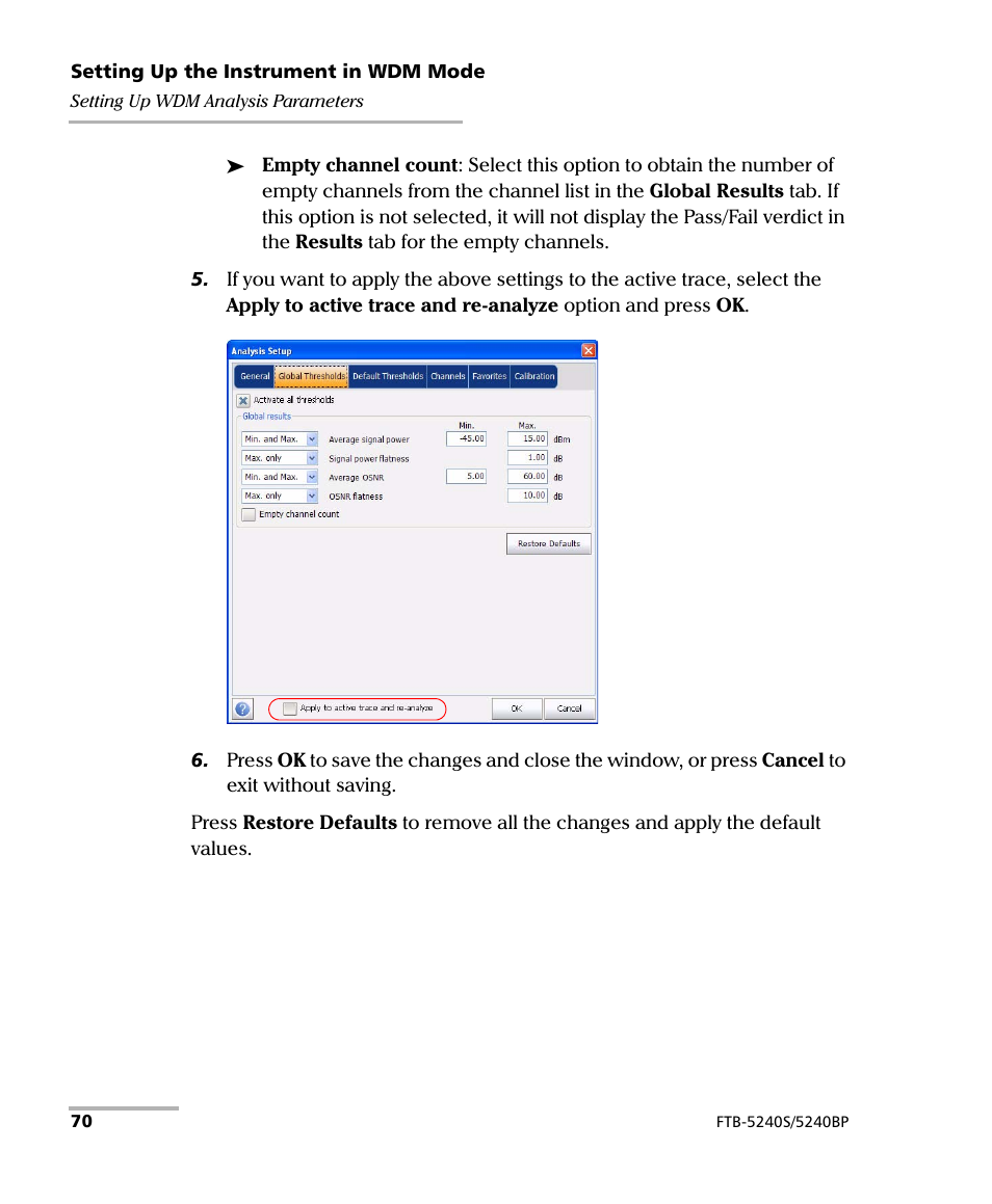 EXFO FTB -5240S/5240BP Optical Spectrum Analyzer for FTB 500 (NS-1434) User Manual | Page 78 / 537