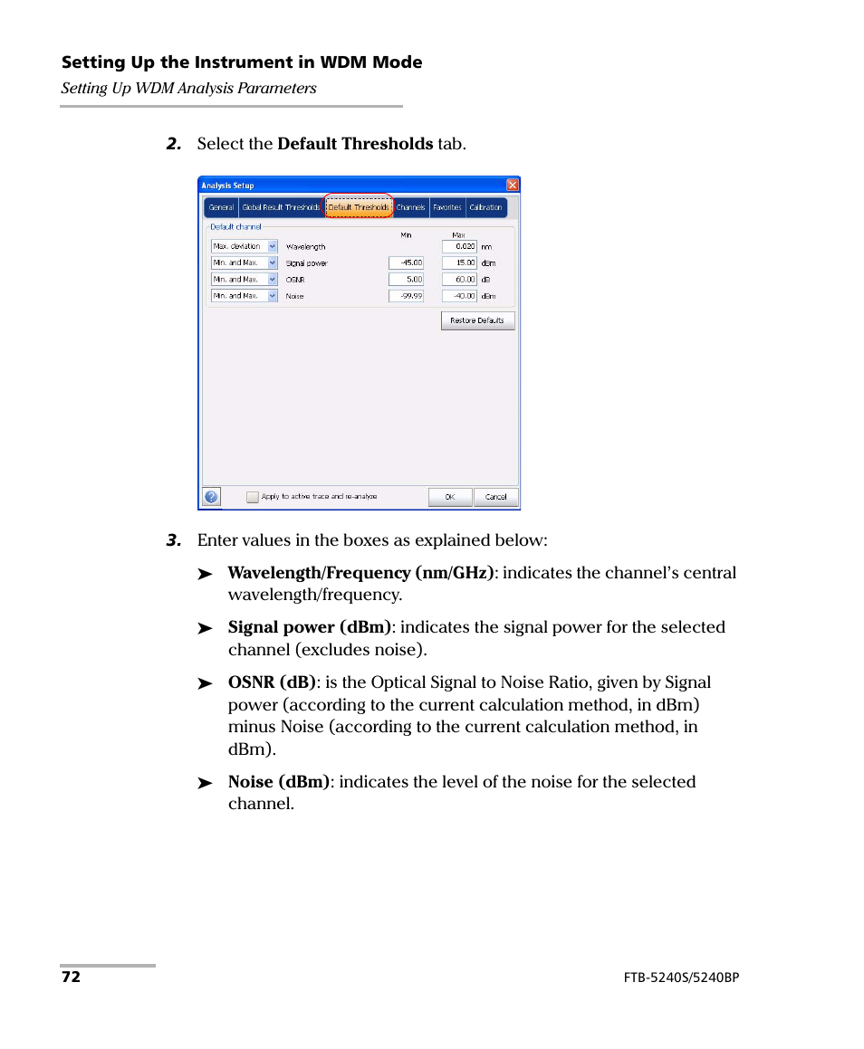 EXFO FTB -5240S/5240BP Optical Spectrum Analyzer for FTB 500 (NS-1434) User Manual | Page 80 / 537