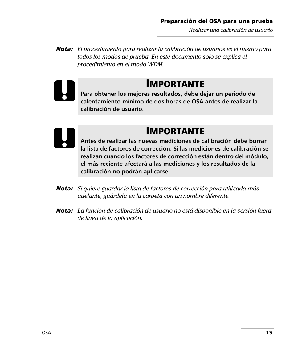 Mportante | EXFO FTB-5230S Optical Spectrum Analyzer for FTB 200 v2 User Manual | Page 25 / 659