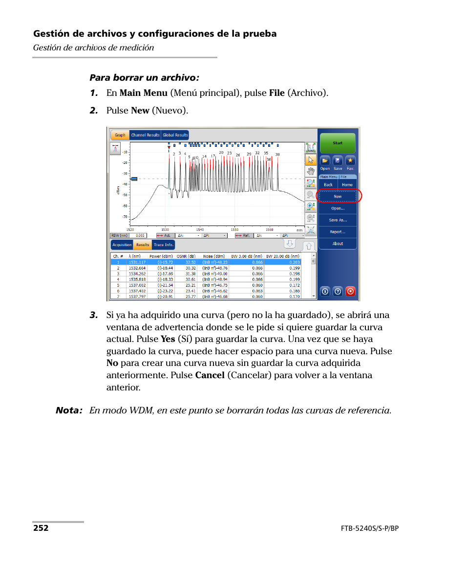 EXFO FTB-5230S Optical Spectrum Analyzer for FTB 200 v2 User Manual | Page 258 / 659