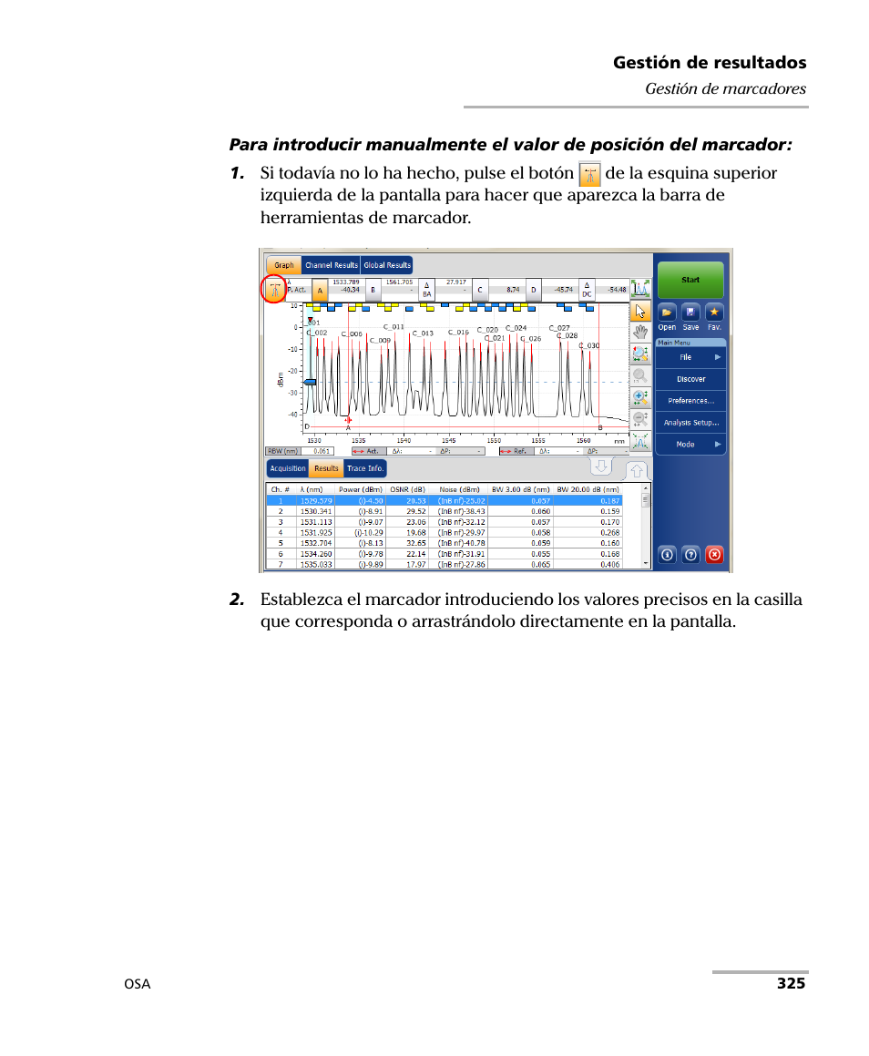 EXFO FTB-5230S Optical Spectrum Analyzer for FTB 200 v2 User Manual | Page 331 / 659