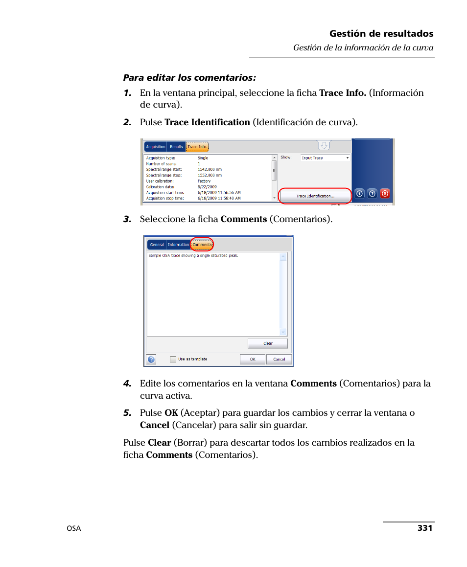 EXFO FTB-5230S Optical Spectrum Analyzer for FTB 200 v2 User Manual | Page 337 / 659