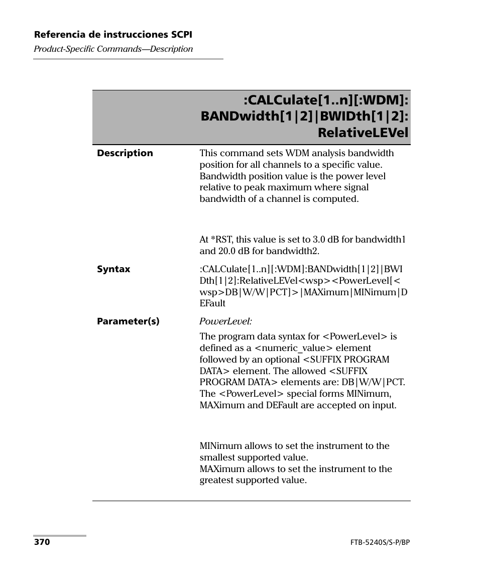 EXFO FTB-5230S Optical Spectrum Analyzer for FTB 200 v2 User Manual | Page 376 / 659