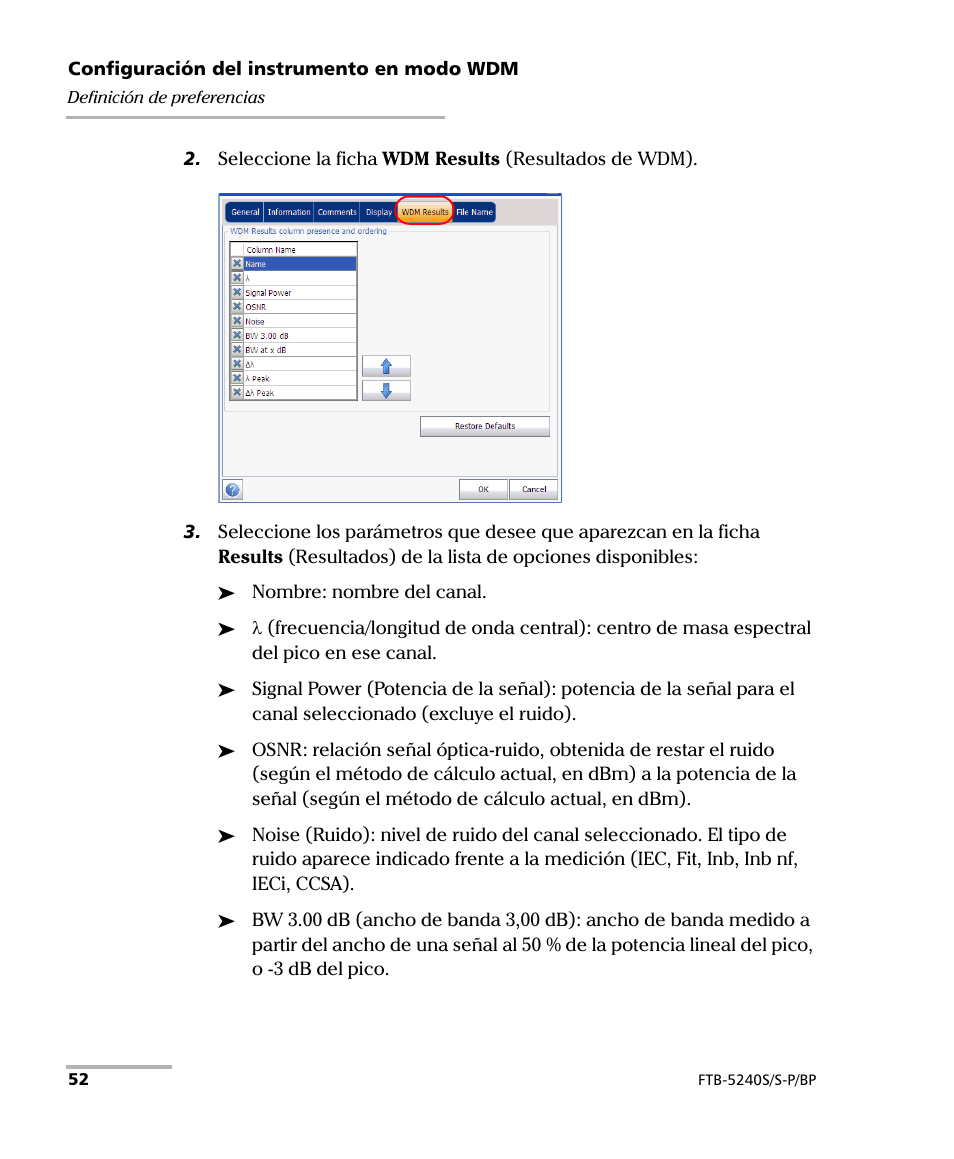 EXFO FTB-5230S Optical Spectrum Analyzer for FTB 200 v2 User Manual | Page 58 / 659