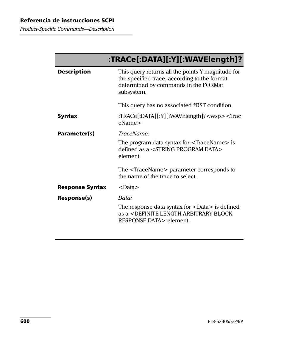 Trace[:data][:y][:wavelength | EXFO FTB-5230S Optical Spectrum Analyzer for FTB 200 v2 User Manual | Page 606 / 659