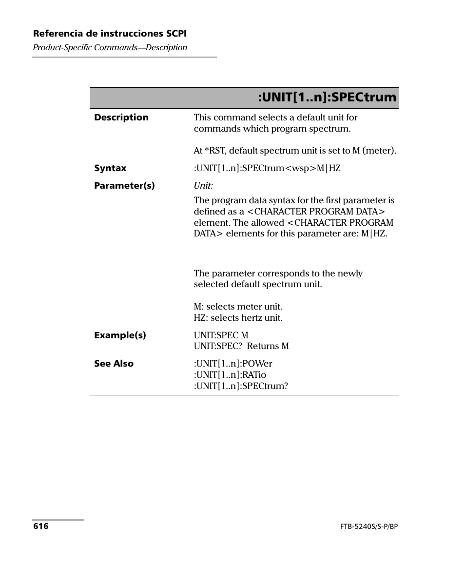 Unit[1..n]:spectrum | EXFO FTB-5230S Optical Spectrum Analyzer for FTB 200 v2 User Manual | Page 622 / 659