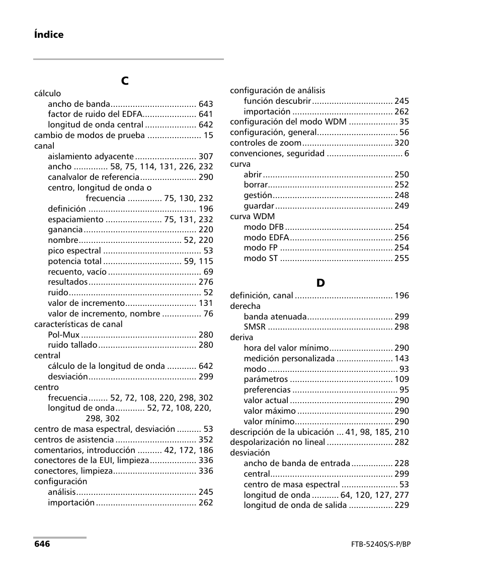 EXFO FTB-5230S Optical Spectrum Analyzer for FTB 200 v2 User Manual | Page 652 / 659