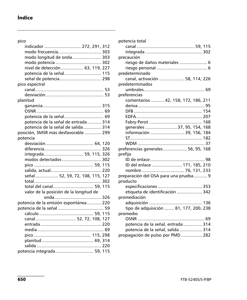 EXFO FTB-5230S Optical Spectrum Analyzer for FTB 200 v2 User Manual | Page 656 / 659