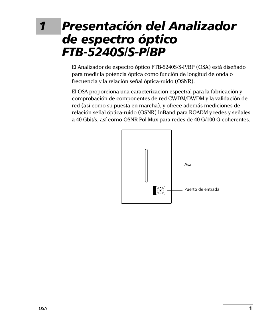 EXFO FTB-5230S Optical Spectrum Analyzer for FTB 200 v2 User Manual | Page 7 / 659