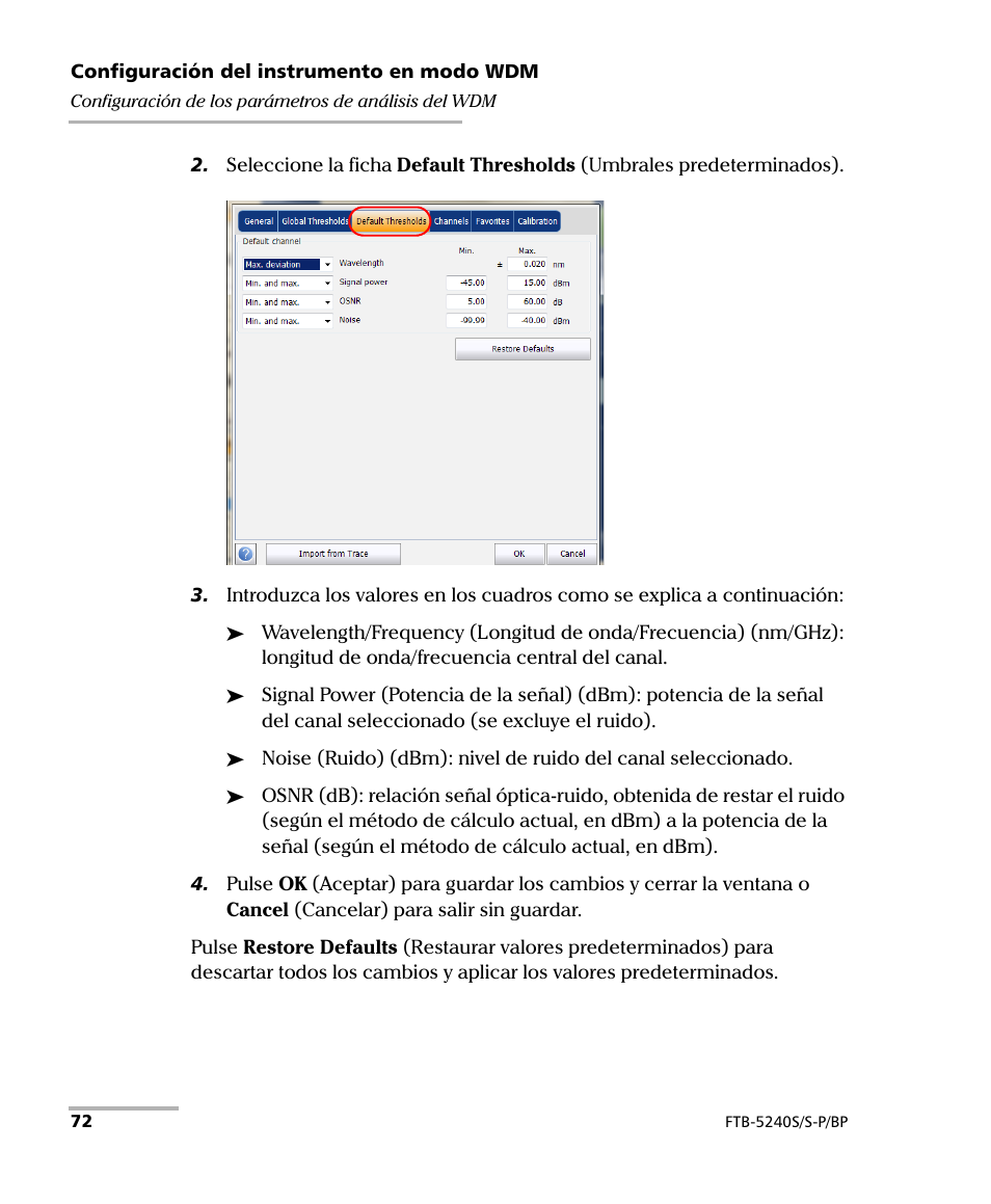 EXFO FTB-5230S Optical Spectrum Analyzer for FTB 200 v2 User Manual | Page 78 / 659