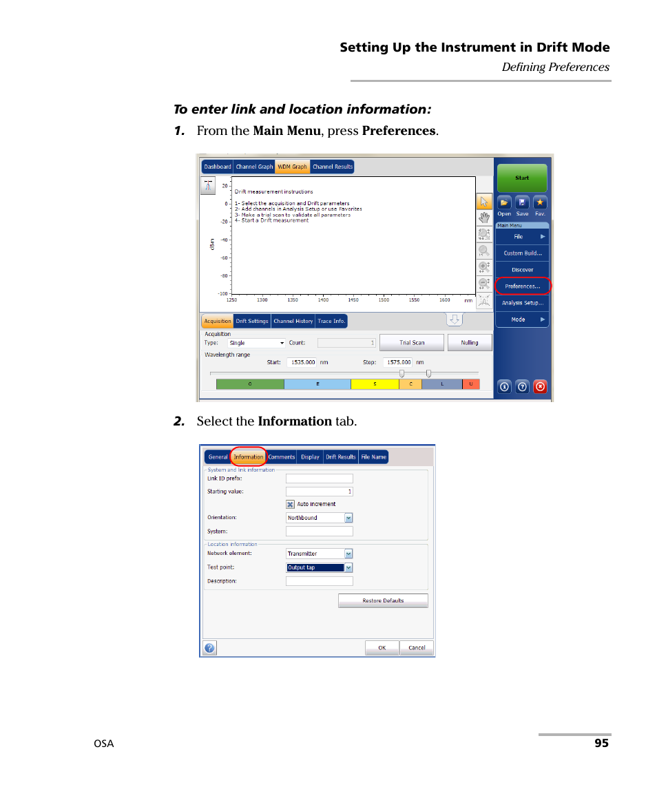 EXFO FTB -5240S/5240BP Optical Spectrum Analyzer User Manual | Page 101 / 638