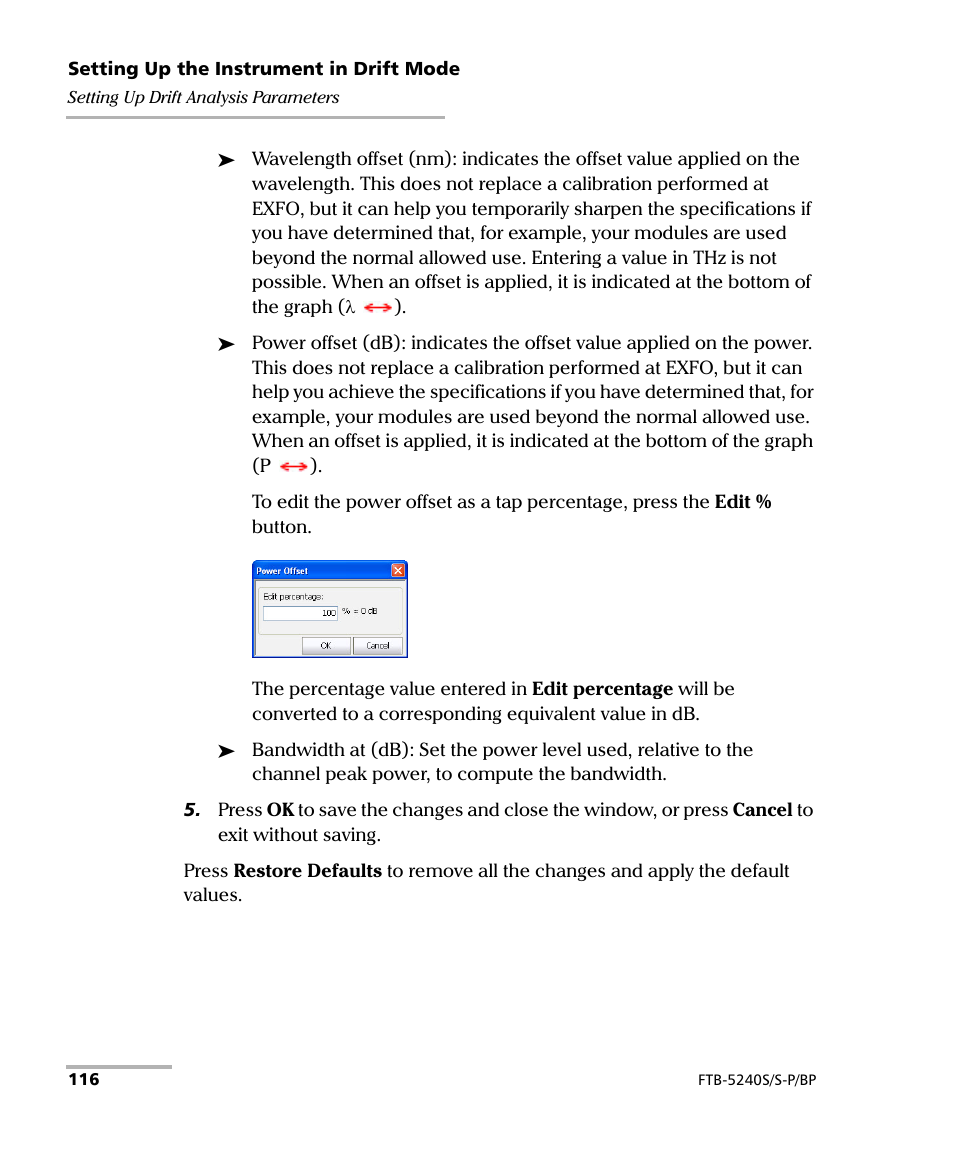 EXFO FTB -5240S/5240BP Optical Spectrum Analyzer User Manual | Page 122 / 638