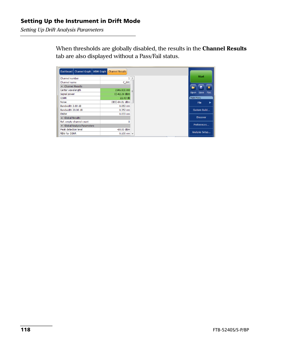 EXFO FTB -5240S/5240BP Optical Spectrum Analyzer User Manual | Page 124 / 638