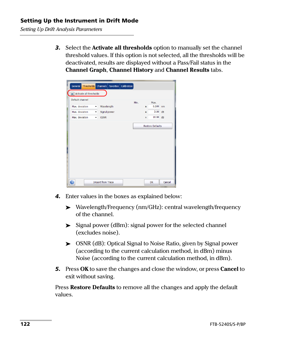 EXFO FTB -5240S/5240BP Optical Spectrum Analyzer User Manual | Page 128 / 638