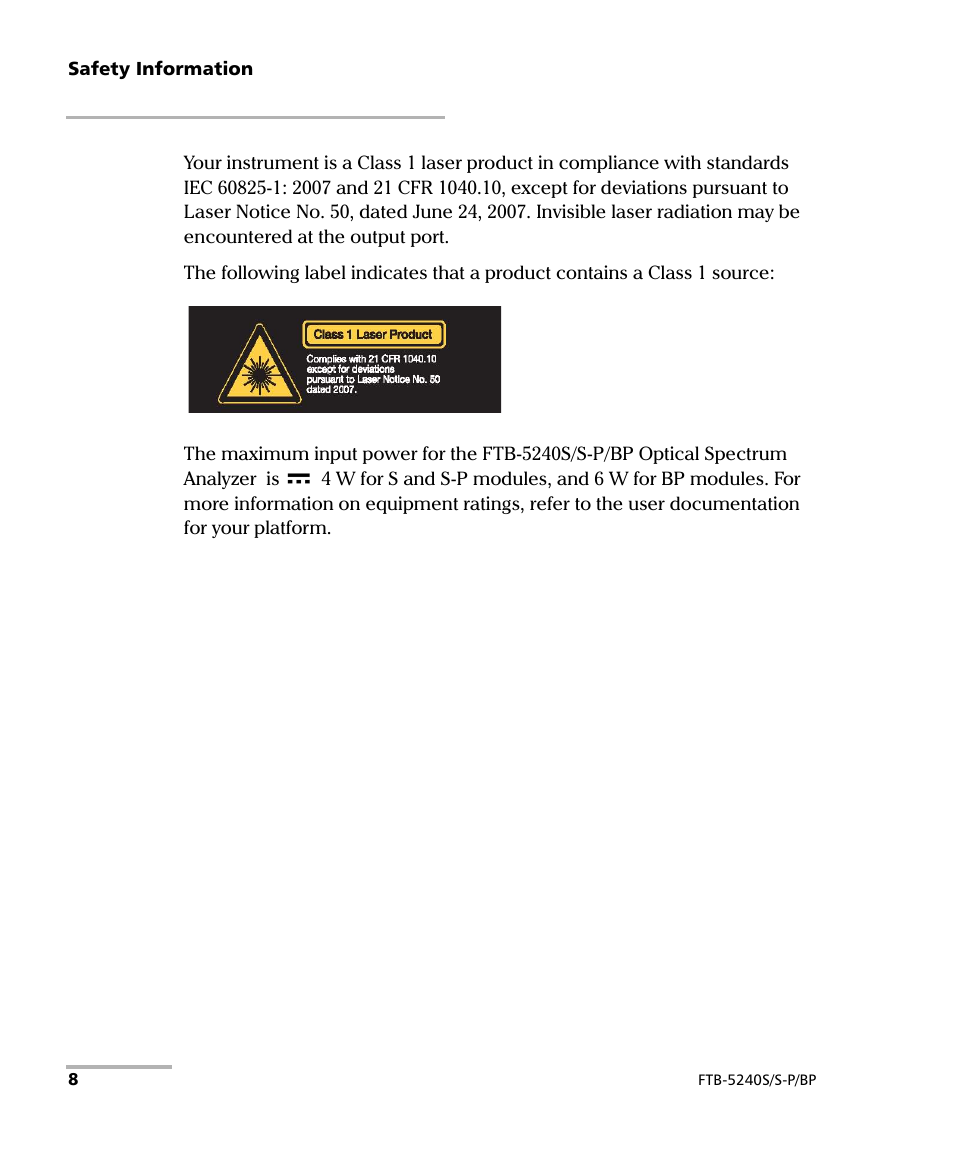 EXFO FTB -5240S/5240BP Optical Spectrum Analyzer User Manual | Page 14 / 638
