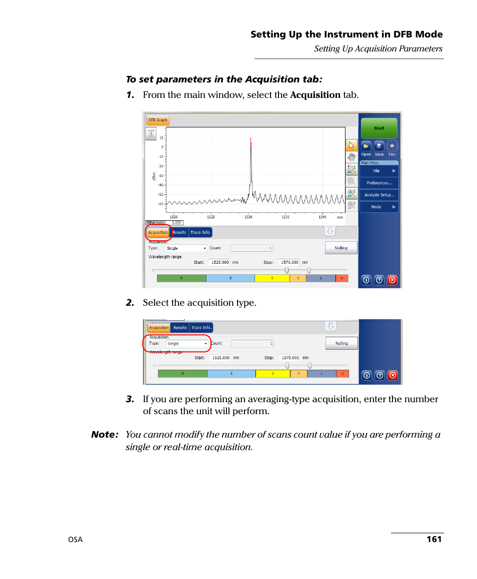EXFO FTB -5240S/5240BP Optical Spectrum Analyzer User Manual | Page 167 / 638