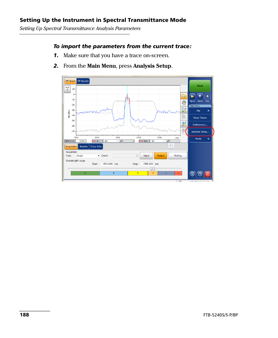 EXFO FTB -5240S/5240BP Optical Spectrum Analyzer User Manual | Page 194 / 638