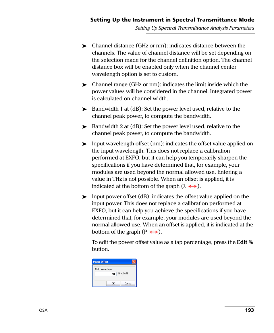EXFO FTB -5240S/5240BP Optical Spectrum Analyzer User Manual | Page 199 / 638