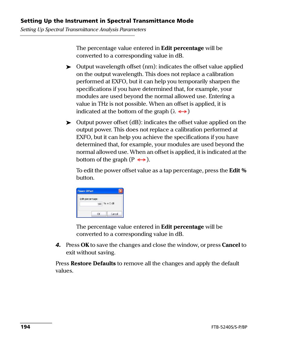 EXFO FTB -5240S/5240BP Optical Spectrum Analyzer User Manual | Page 200 / 638