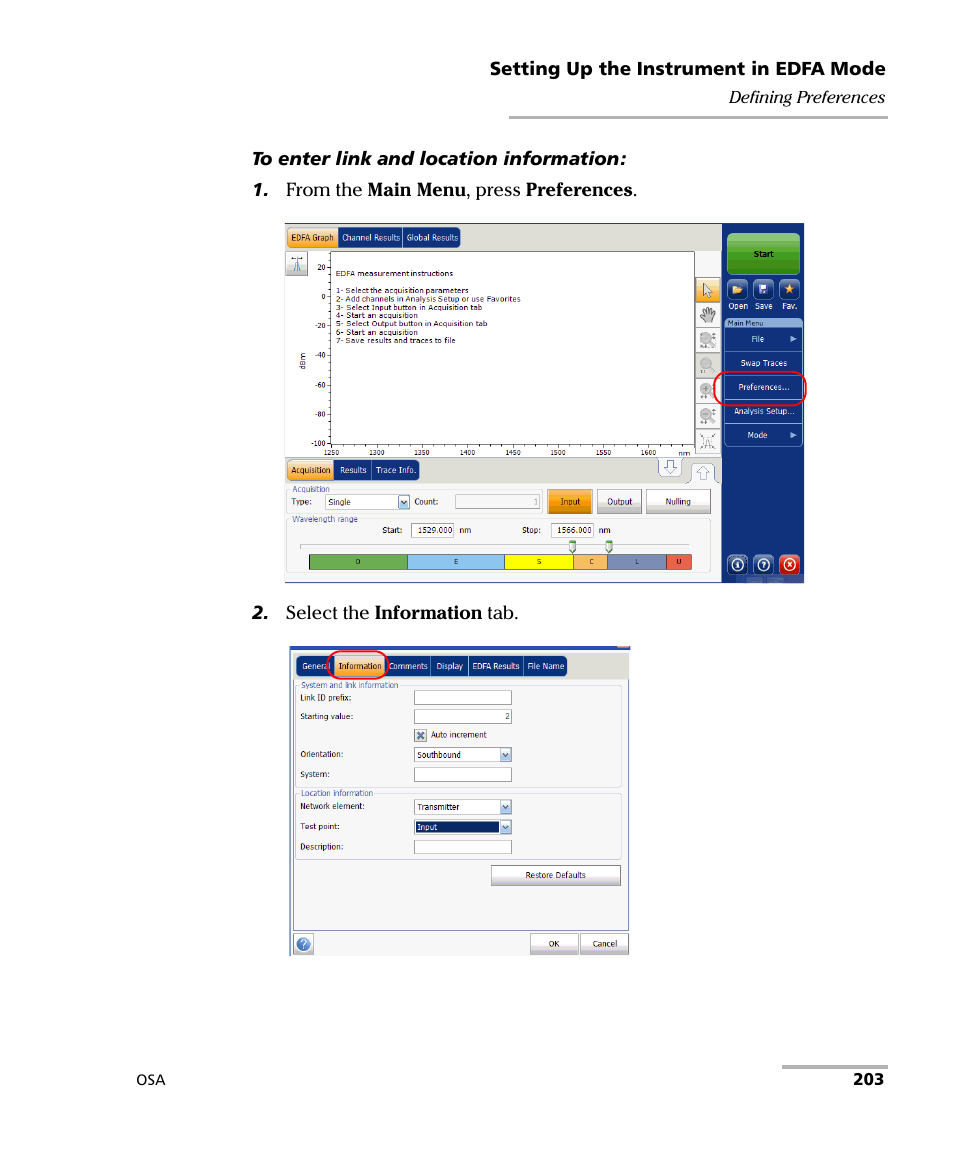 EXFO FTB -5240S/5240BP Optical Spectrum Analyzer User Manual | Page 209 / 638