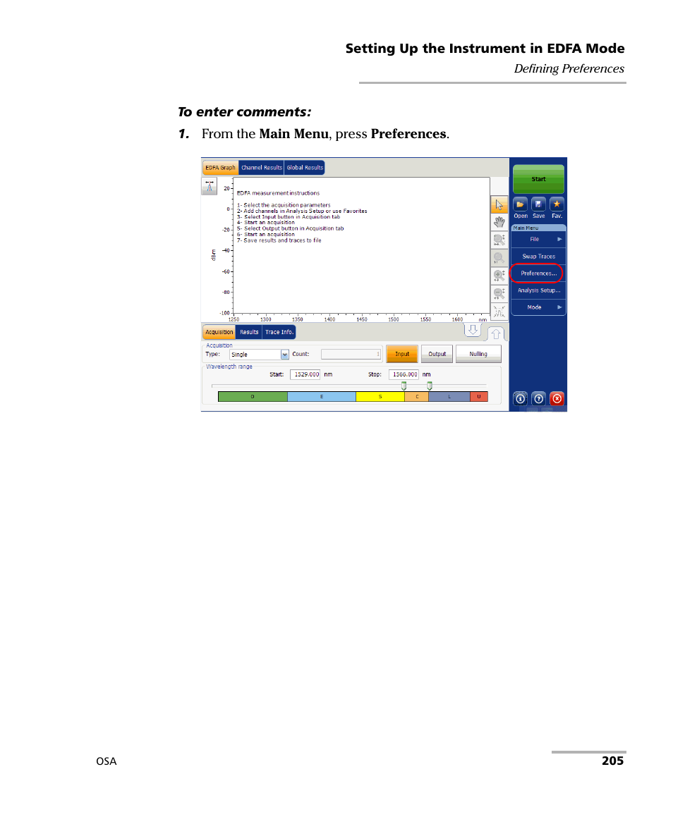 EXFO FTB -5240S/5240BP Optical Spectrum Analyzer User Manual | Page 211 / 638
