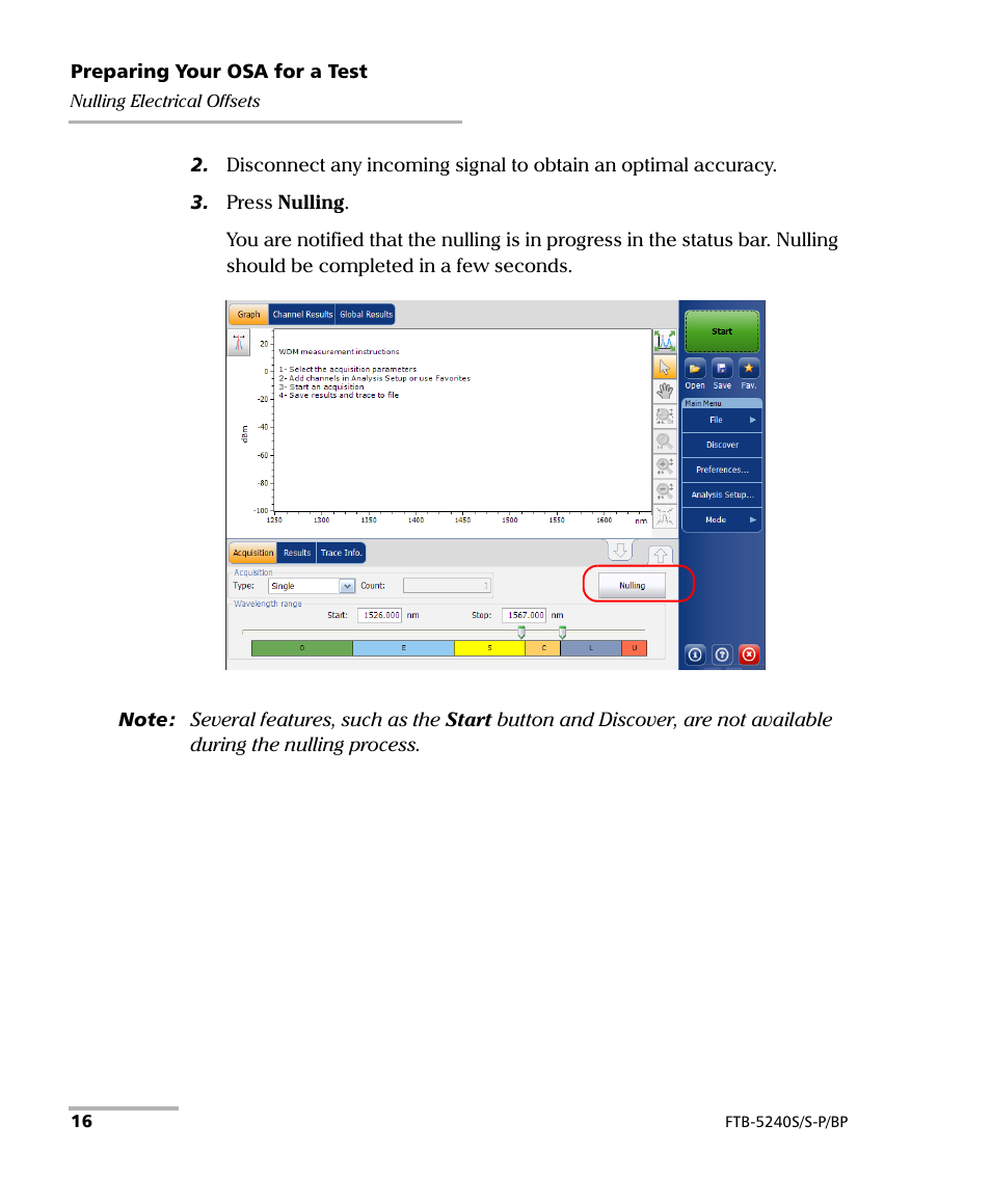 EXFO FTB -5240S/5240BP Optical Spectrum Analyzer User Manual | Page 22 / 638