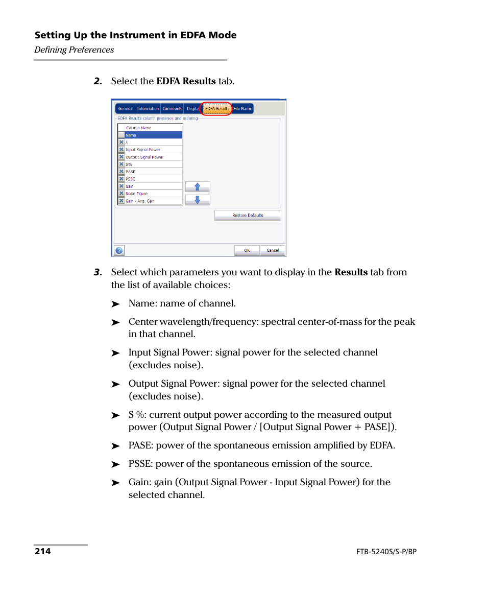 EXFO FTB -5240S/5240BP Optical Spectrum Analyzer User Manual | Page 220 / 638