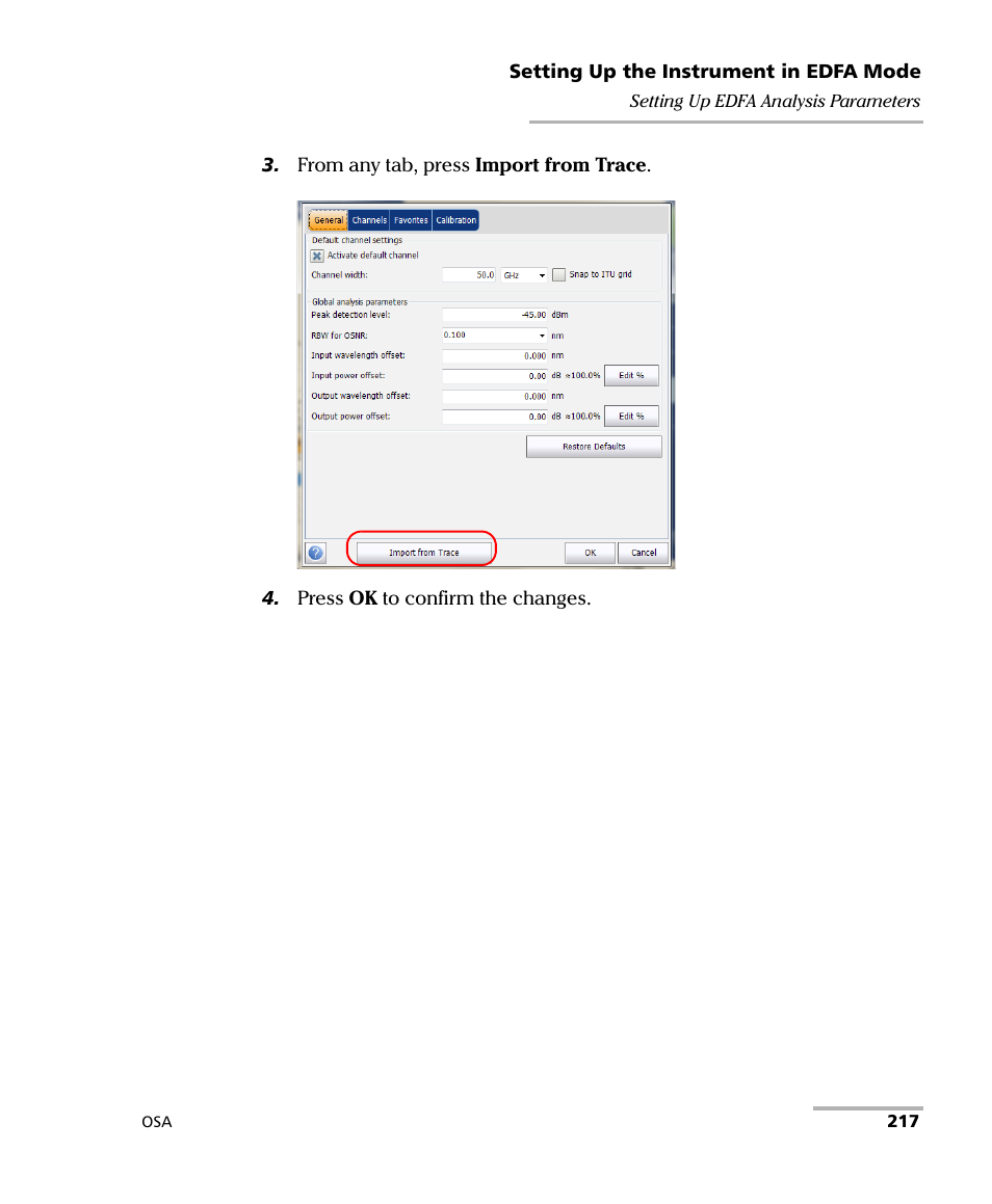 EXFO FTB -5240S/5240BP Optical Spectrum Analyzer User Manual | Page 223 / 638