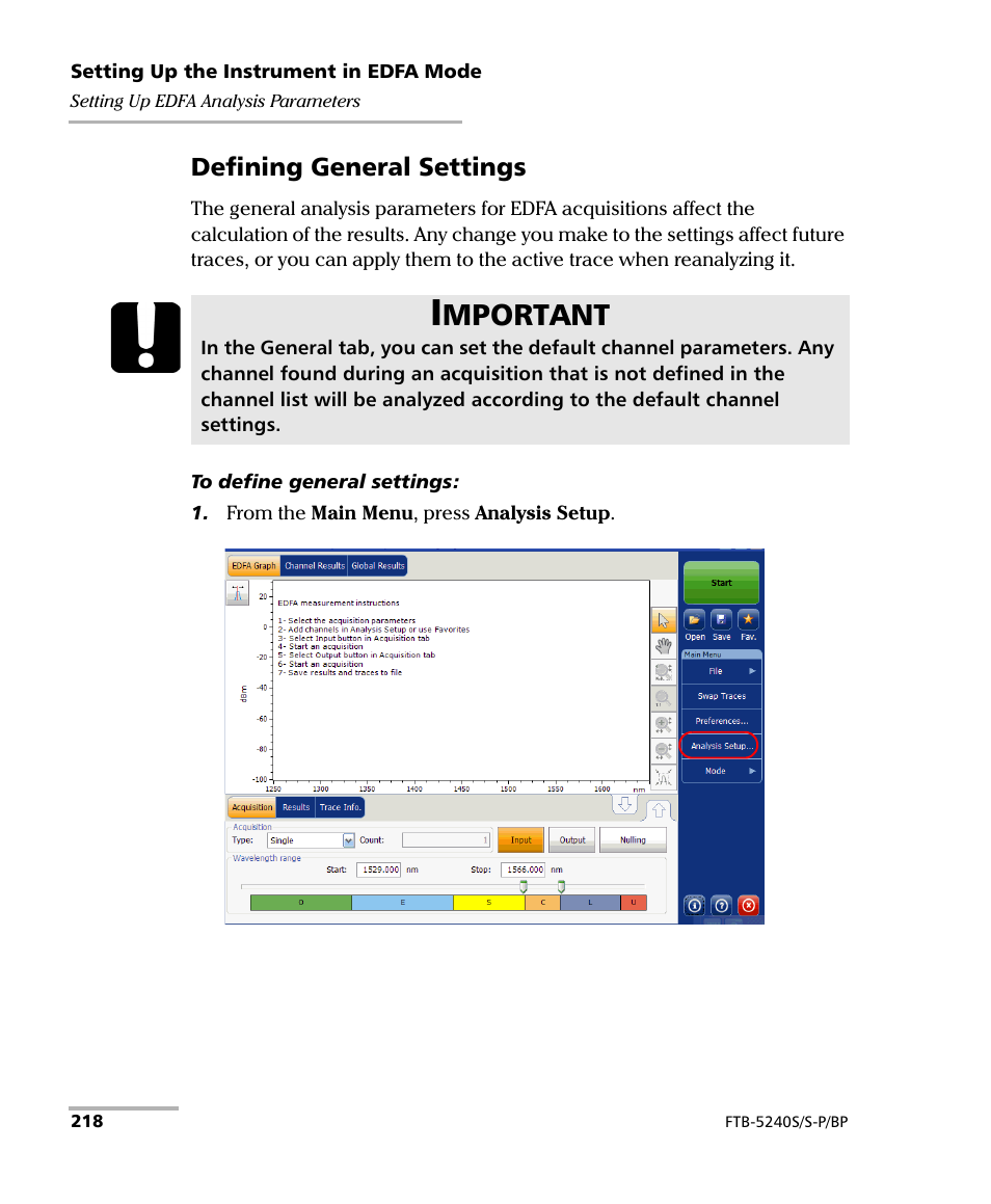 Mportant | EXFO FTB -5240S/5240BP Optical Spectrum Analyzer User Manual | Page 224 / 638