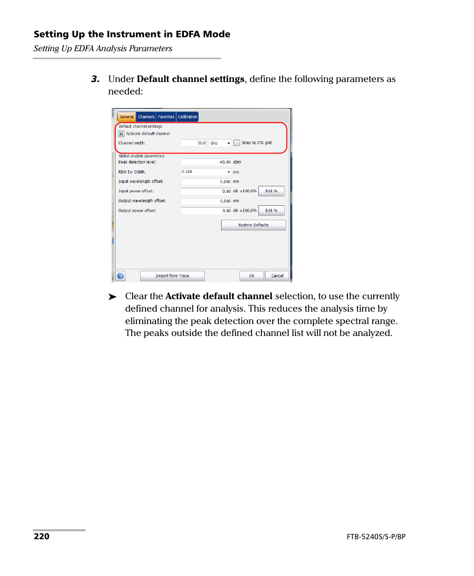 EXFO FTB -5240S/5240BP Optical Spectrum Analyzer User Manual | Page 226 / 638