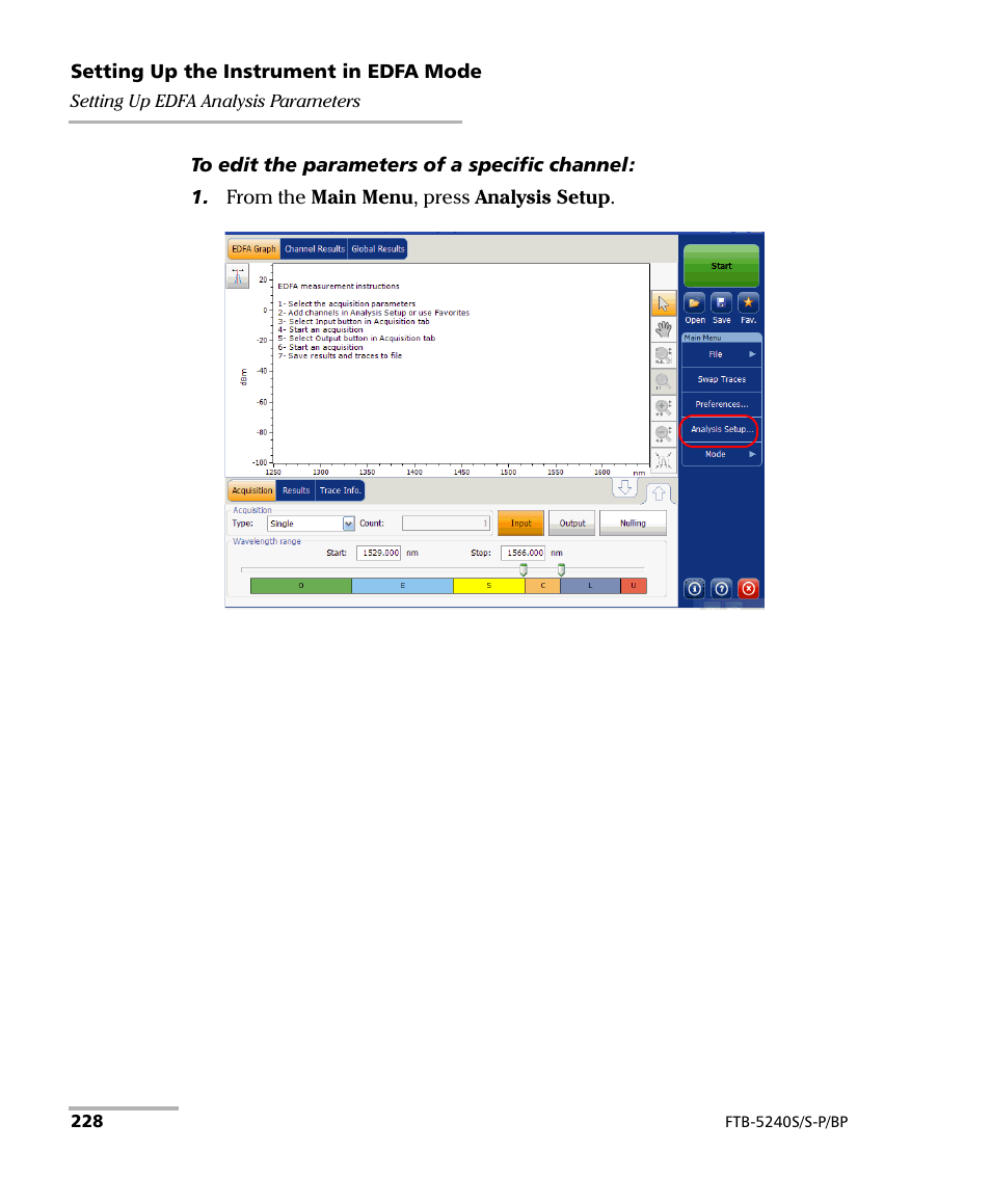 EXFO FTB -5240S/5240BP Optical Spectrum Analyzer User Manual | Page 234 / 638