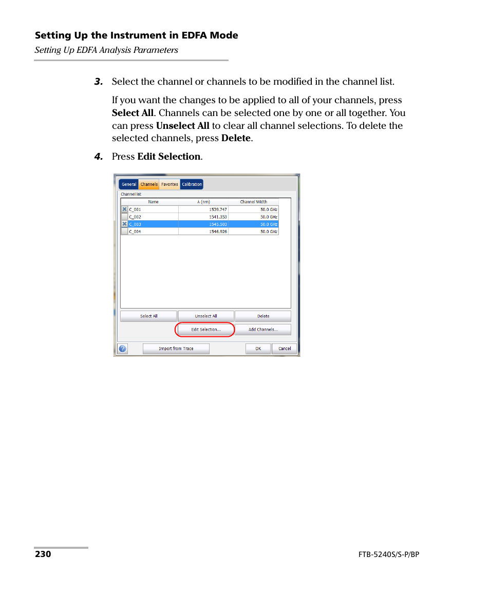 EXFO FTB -5240S/5240BP Optical Spectrum Analyzer User Manual | Page 236 / 638