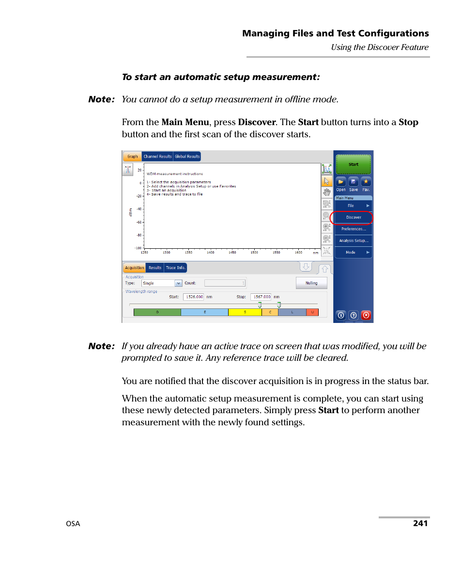 EXFO FTB -5240S/5240BP Optical Spectrum Analyzer User Manual | Page 247 / 638
