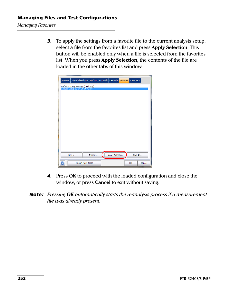 EXFO FTB -5240S/5240BP Optical Spectrum Analyzer User Manual | Page 258 / 638