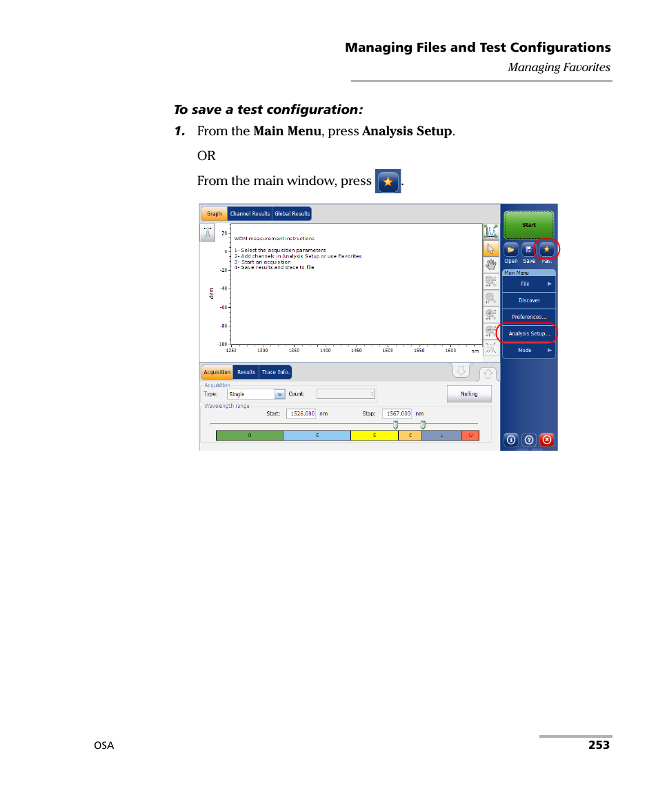 EXFO FTB -5240S/5240BP Optical Spectrum Analyzer User Manual | Page 259 / 638