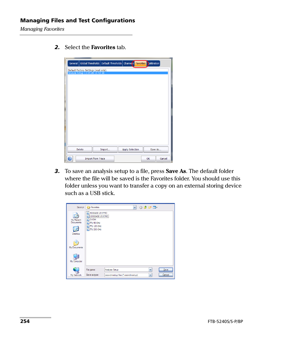 EXFO FTB -5240S/5240BP Optical Spectrum Analyzer User Manual | Page 260 / 638