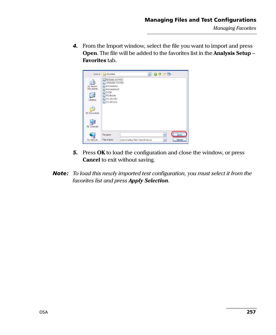 EXFO FTB -5240S/5240BP Optical Spectrum Analyzer User Manual | Page 263 / 638