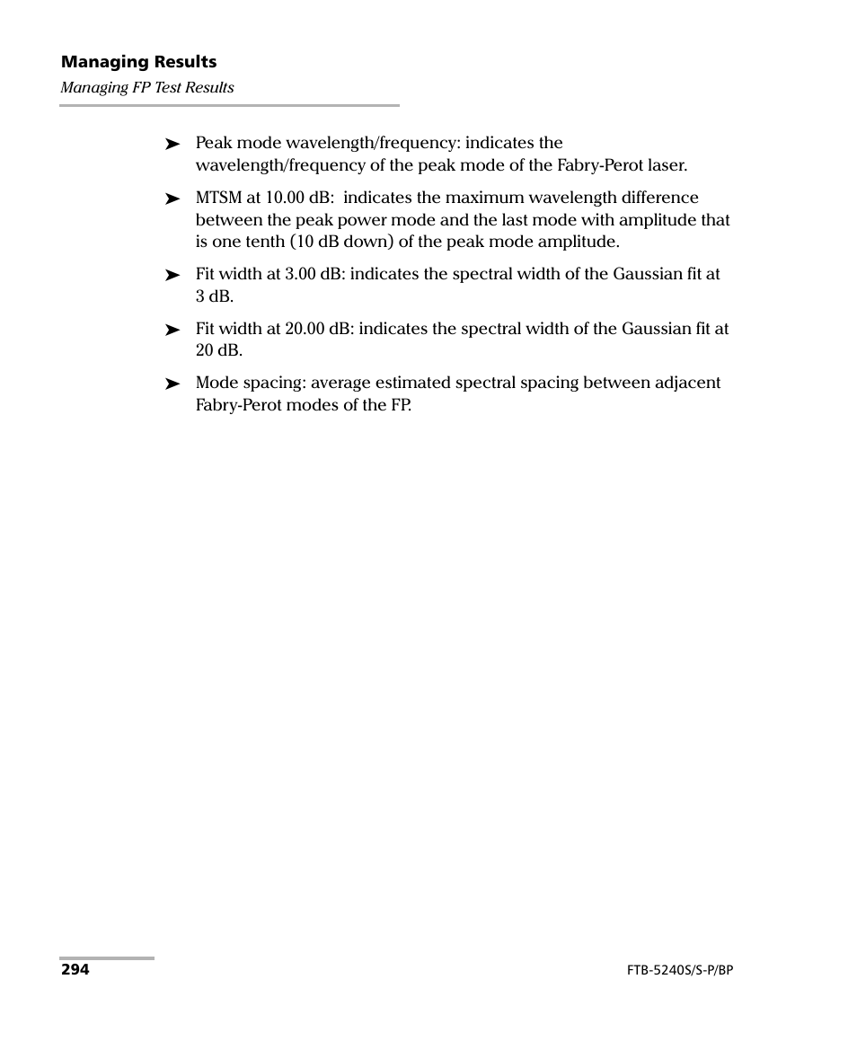 EXFO FTB -5240S/5240BP Optical Spectrum Analyzer User Manual | Page 300 / 638
