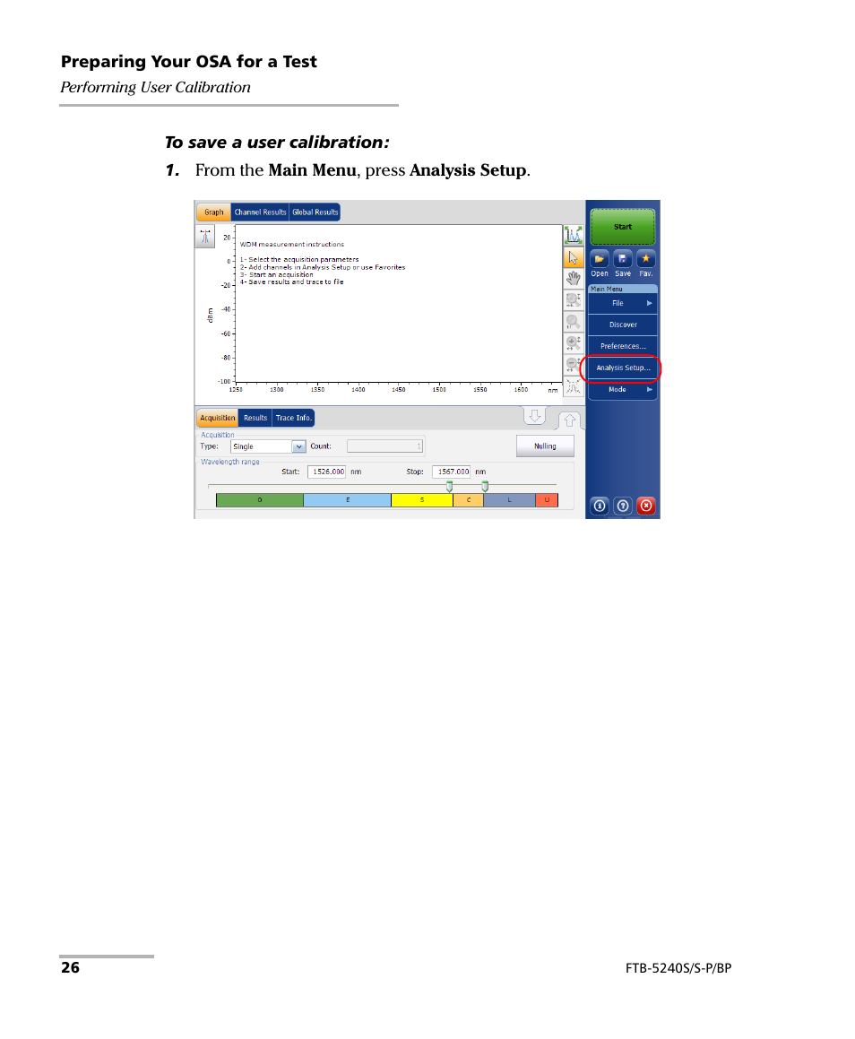 EXFO FTB -5240S/5240BP Optical Spectrum Analyzer User Manual | Page 32 / 638