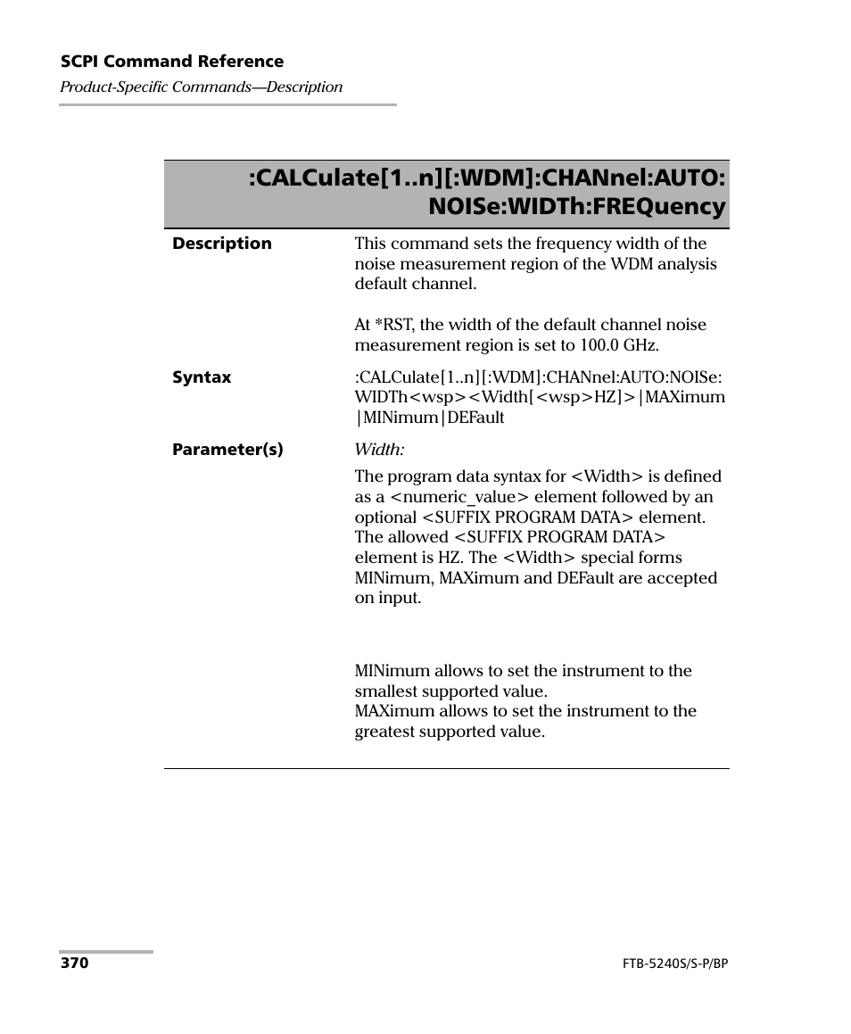 EXFO FTB -5240S/5240BP Optical Spectrum Analyzer User Manual | Page 376 / 638