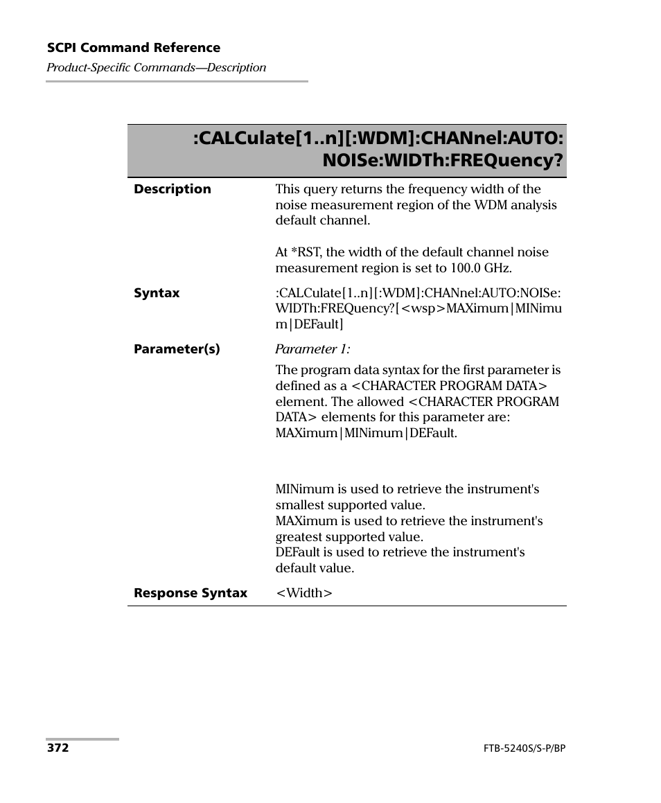 EXFO FTB -5240S/5240BP Optical Spectrum Analyzer User Manual | Page 378 / 638